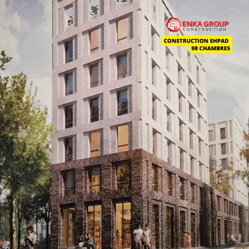 Perspective d’un EHPAD de 98 chambres en front de rue